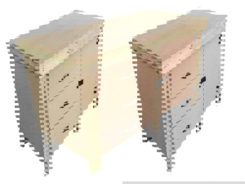 Wooden MDF Top Workbench – Sturdy tool cabinet with a lockable cupboard and double shelf for extra storage. Ideal for garages, workshops, and studios