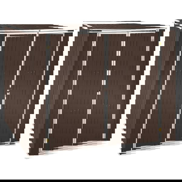 Berkfield Garden Shed Brown 195x198x159 cm Galvanised Steel