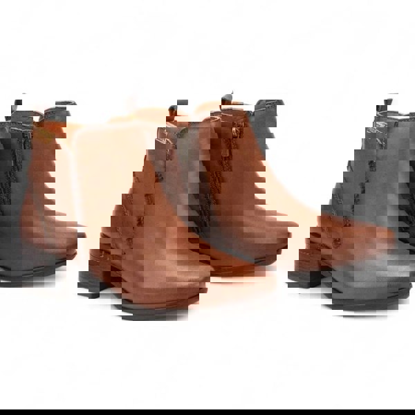 Pikolinos Malaga - Women’s Brown Mid Heel Zip Leather Ankle Boots