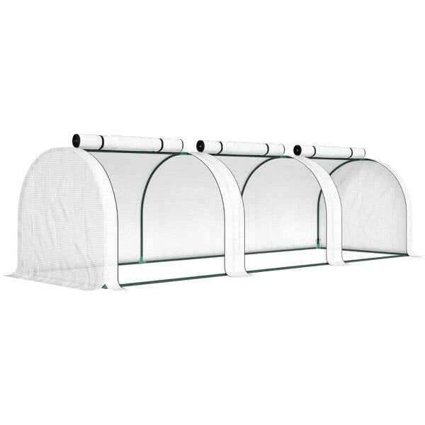 295 x 100 cm Low Tunnel Greenhouse - White