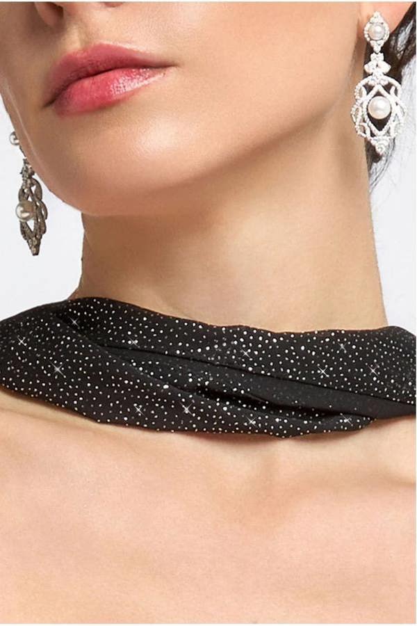 Glitter Chiffon Scarf AC02