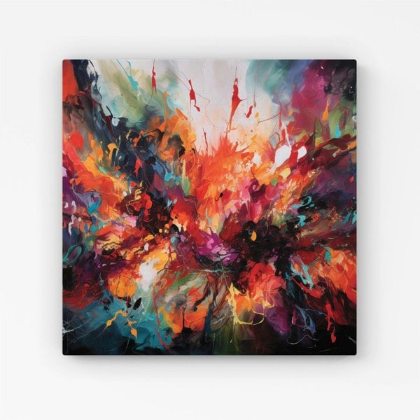 Warren Reed A Vibrant Abstract Painting Of Halloween Canvas