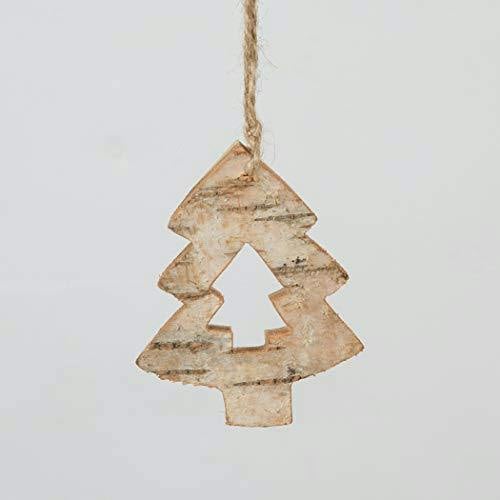 4Pcs Wooden Christmas Hanging Ornaments, Brown Handcrafted Angel Decorations for Trees, Doors and Home Displays image 3