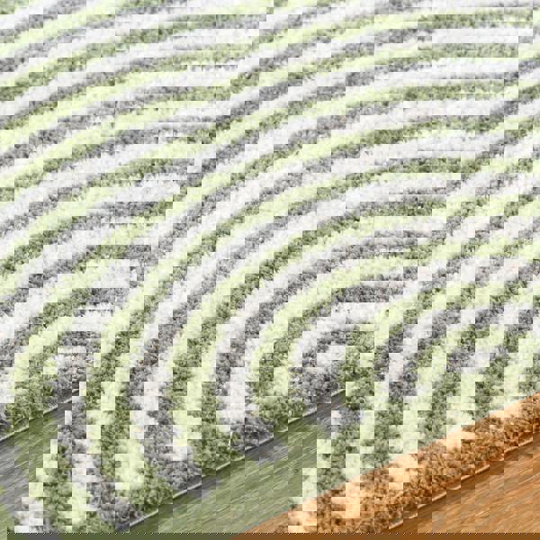 Livabliss Fossay Shag-Washable Beige Green Modern High Pile Rug