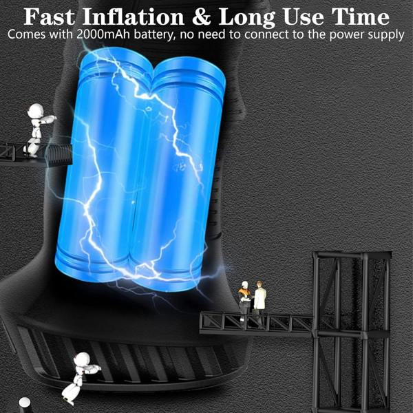 Dragodirect 12V Portable LED Tyre Inflator Fast 150 PSI Car & Bike Air Pump with 4 Nozzles & Cooling System
