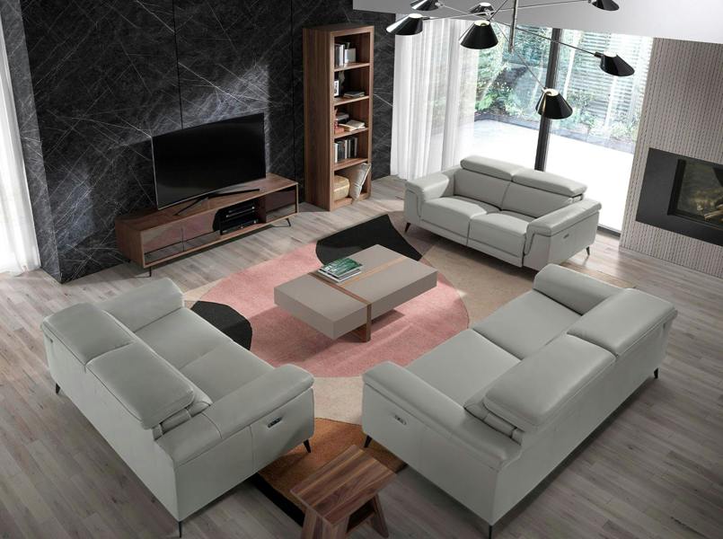 Angel Cerdá Relax sofa in grey leather 6107/6108