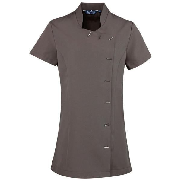 Premier Womens/Ladies Orchid Short-Sleeved Tunic - Dark Grey
