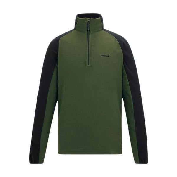 Regatta Mens Elson II Lightweight Fleece - Dark Khaki/Black