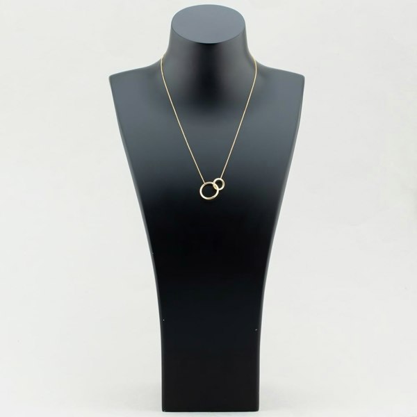 T. H. Baker 9ct Gold Interlocking Rings Necklace CN132-17