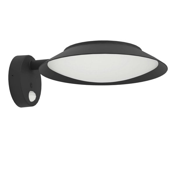 EGLO Cerrisi Outdoor Solar Wall Light (With Motion Sensor) Black