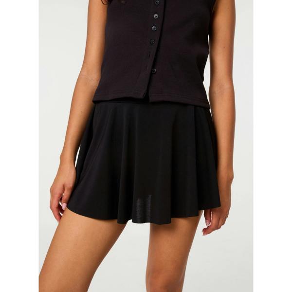 Pink Vanilla Wide Waistband Pleated Skirt