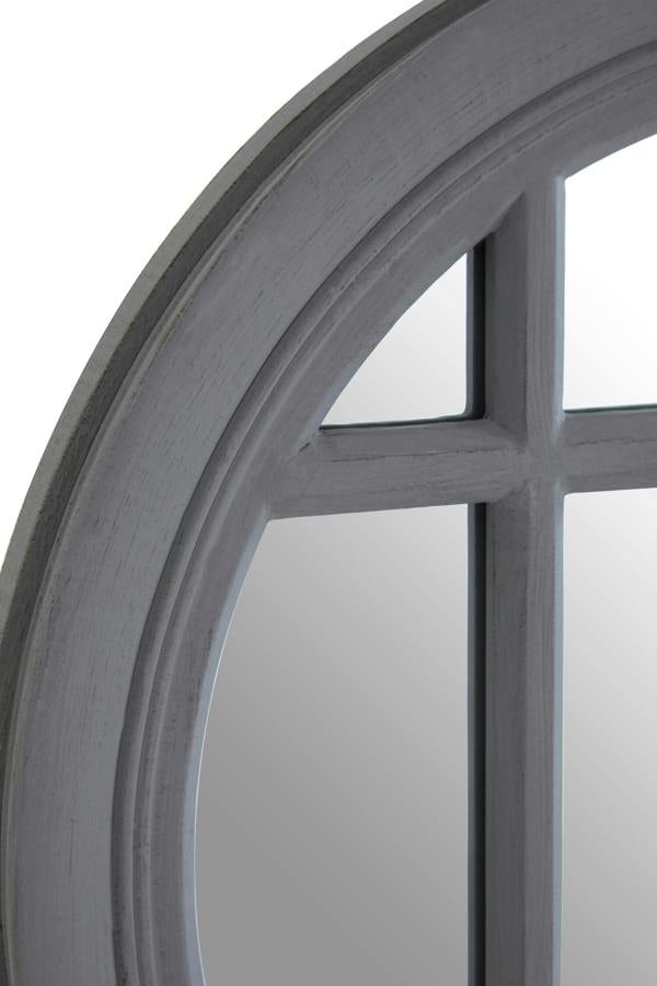 Interiors by Premier Hawthorne Antique Grey Round Wall Mirror