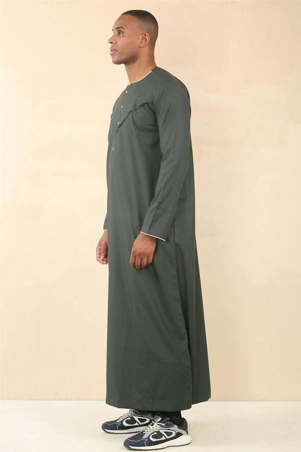Infinity Leather Men's Omani Eid Thobe  Saudi Emirati Jubba Robe