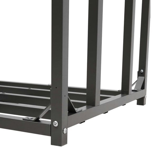 Garden Sanctuary Metal Tube Firewood Rack with Roof Garden Sheds Living and Home