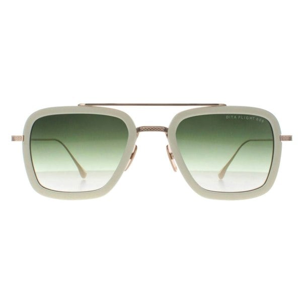Dita Sunglasses Flight 006 7806 S White Gold Dusty Pink Dark Grey to Clear Gradient