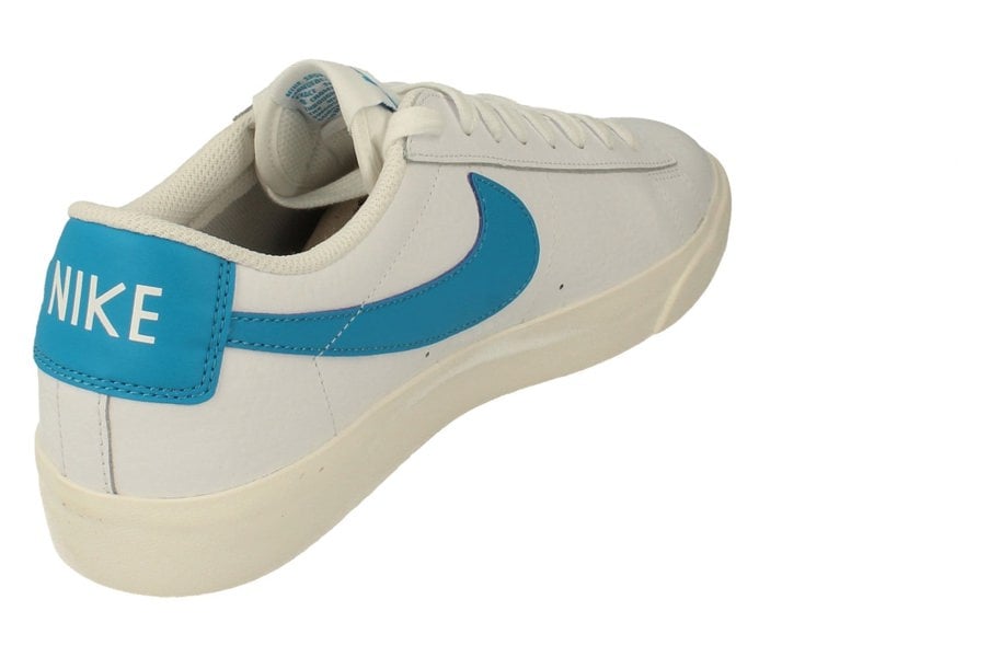 Nike Blazer Low Leather Mens Trainers Ci6377  104 - White Laser Blue Sail 104 - Photo 2