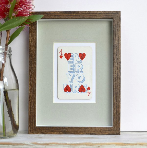 Hands & Hearts Forever yours playing card print