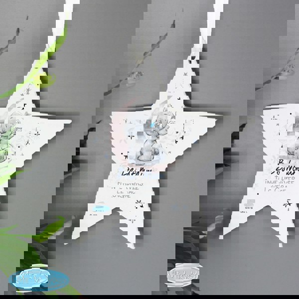 Personalised Memento Company Personalised Moon & Stars Me To You Wooden Star Decoration