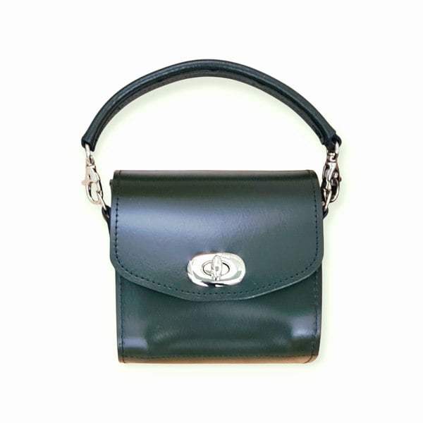 Zatchels Bauble Handmade High Shine Leather Handbag - Ivy Green