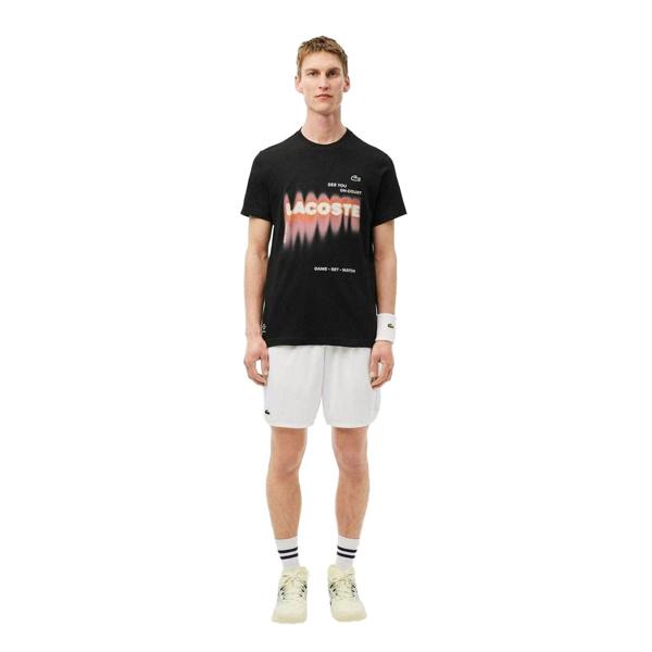 Lacoste Mens Daniil Medvedev Logo T-Shirt - Black - 