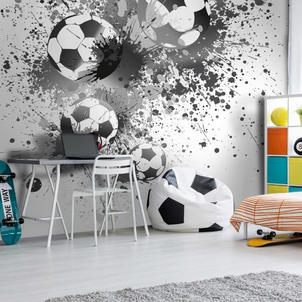 Origin Murals Football Splash - Grey