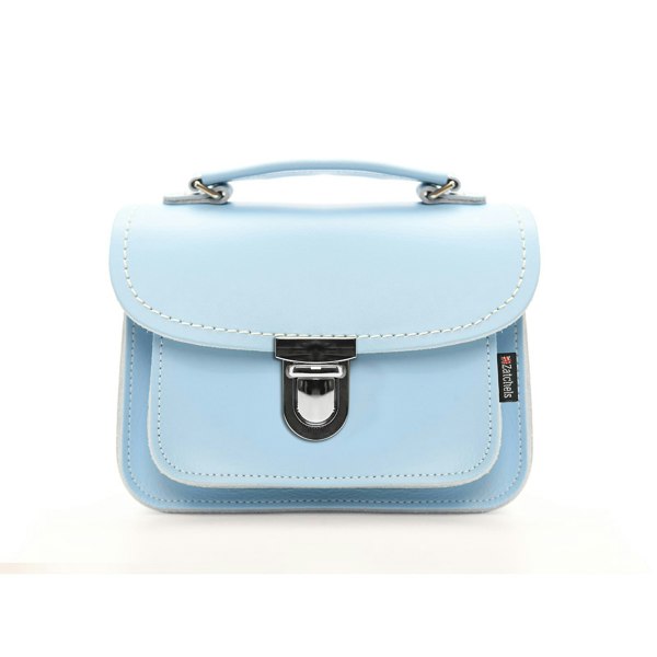 Zatchels Luna Handmade Leather Bag - Baby Blue