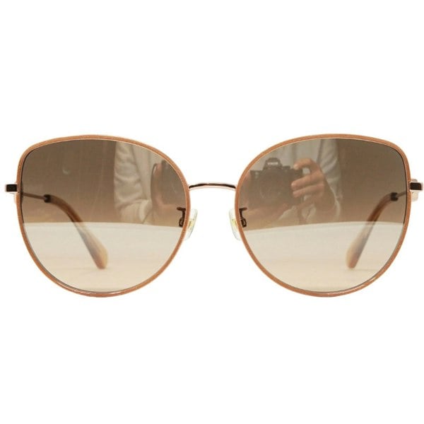 Kate Spade Brown Lens Gold Sunglasses