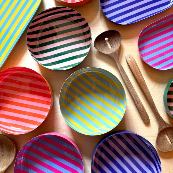 Love Frankie Small Stripy Bowls - 5 Colours Available