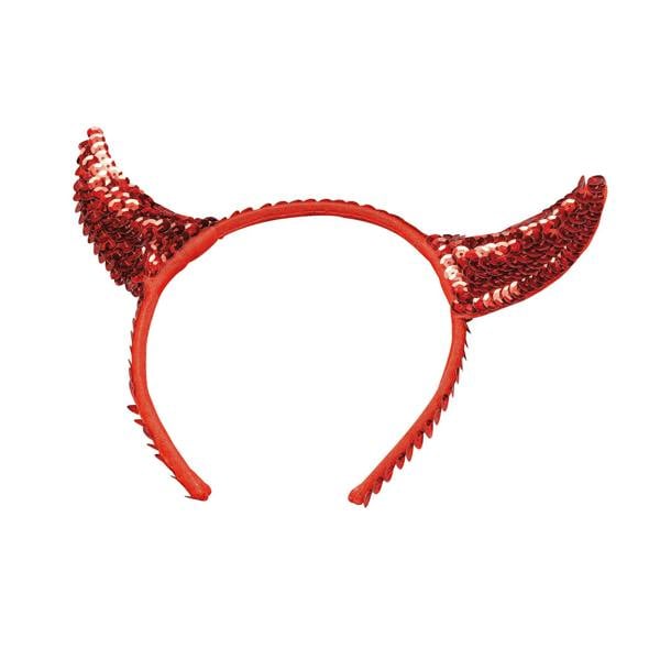Bristol Novelty Childrens/Kids Sequin Devil Horns - Red - 