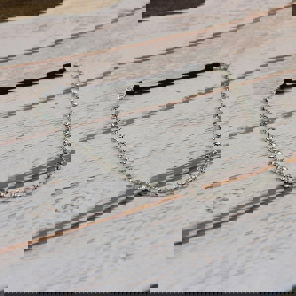 chain headband silver daisy