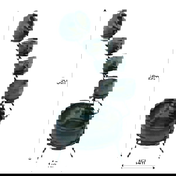 Monstershop Green 4 Tier Spilling Bowls Water Feature