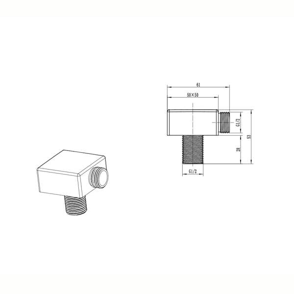 Flode Sala | SQ Style 3 Function Concealed Valve Shower Kit | Chrome