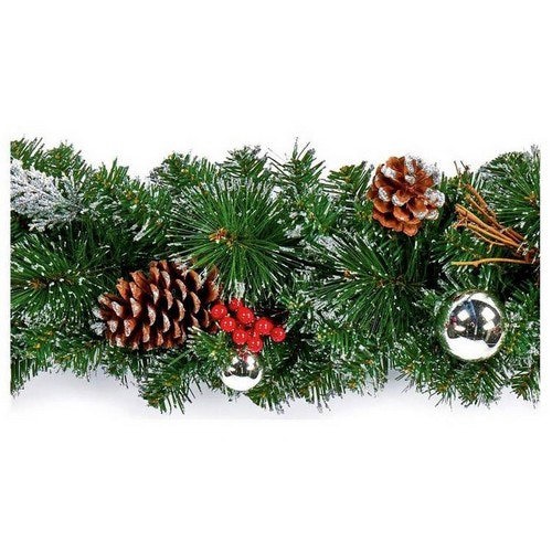 Premier Christmas Dressed Garland - Silver