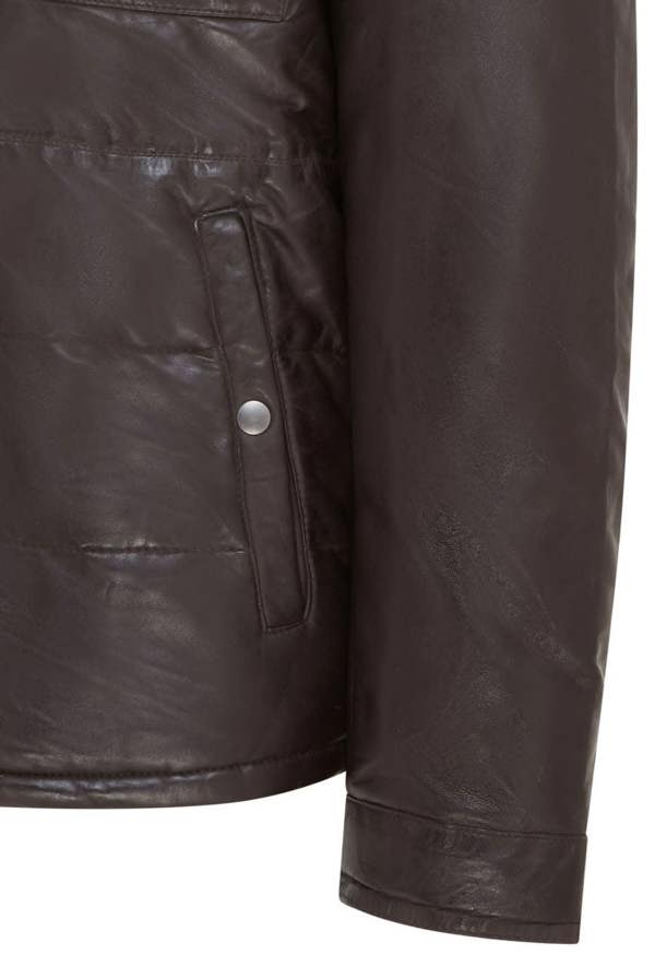 Infinity Leather Mens Leather Puffer Quilted Jacket - Farsund