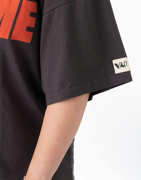 David Bowie Womens Grey Logo Oversized Short Sleeved T-Shirt