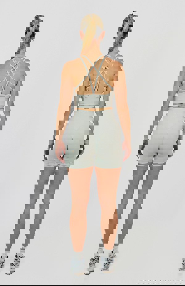 V3 Apparel Form Seamless Strappy Sports Bra - Light Grey