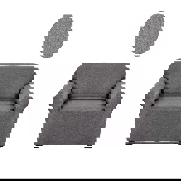 Anyhouz Anyseat 2 Seater Sofa Cover Solid Gray Style and Protection For Living Room Sofa Chair Elastic Stretchable Slipcover