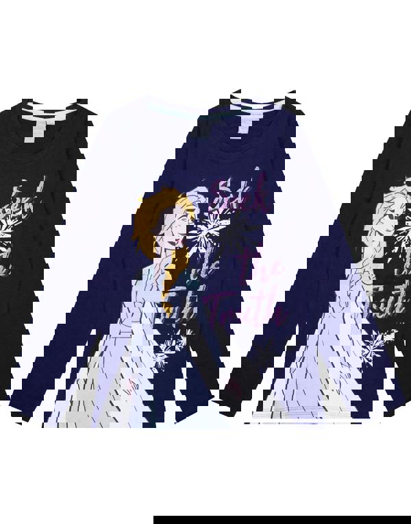 Disney Girls Blue Elsa Short Sleeved T-Shirt