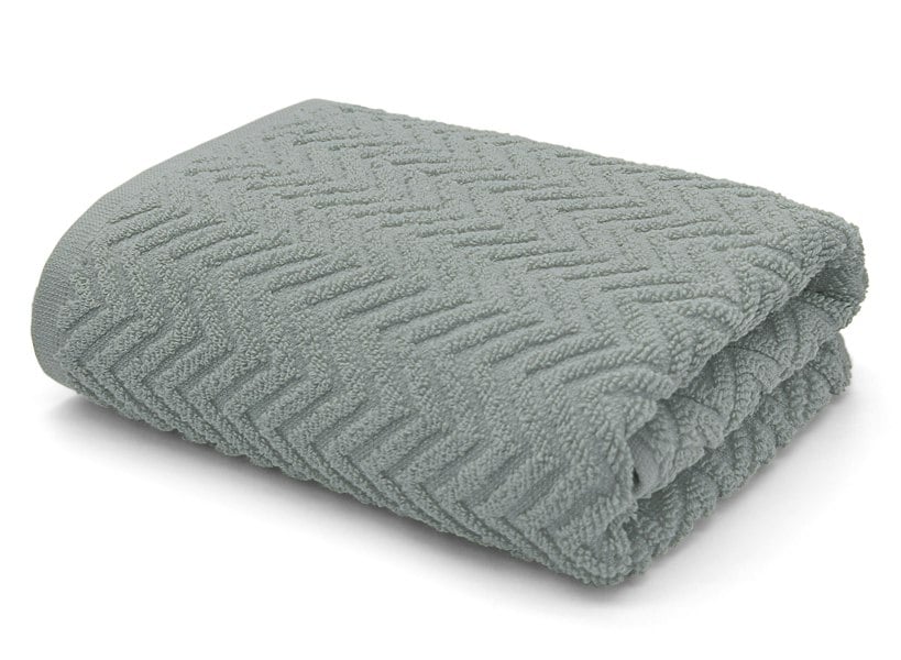 Velosso 100% Cotton Chevron Towels - Silver