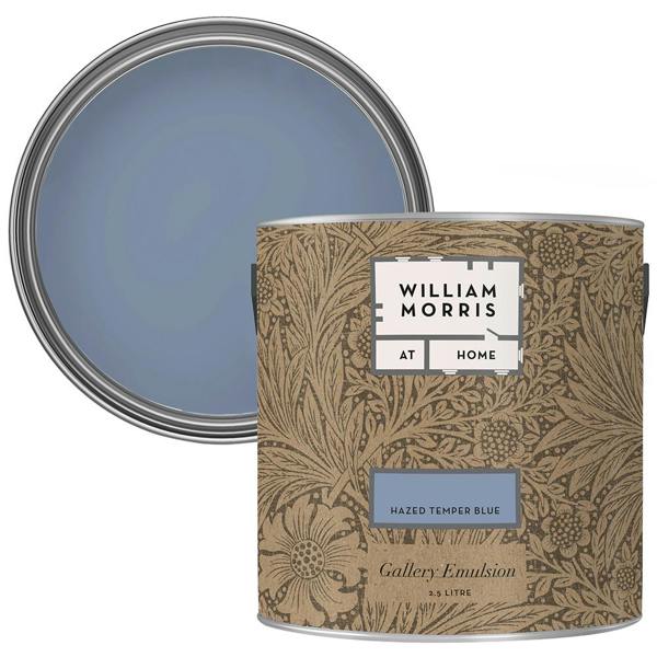 William Morris at Home Gallery Emulsion 2.5L - Hazed Temper Blue