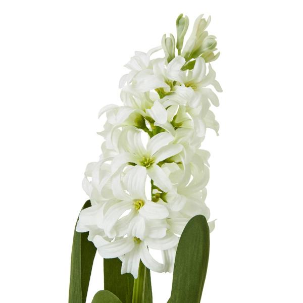 Wyld Haus Set of 3 Artificial Flowers White Hyacinth Stems