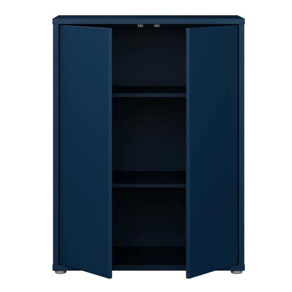 Furniture To Go Alice Springs Tall 2 Door Cupboard with Push-to-Open Doors in Night Blue