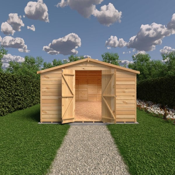 Shire Overlap Double Door 10x20 value storage shed