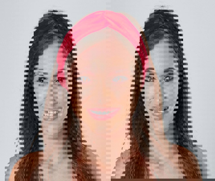 Antonia York Magenta Red Velour Velvet Headband | Tess Twisted Knot Bandana