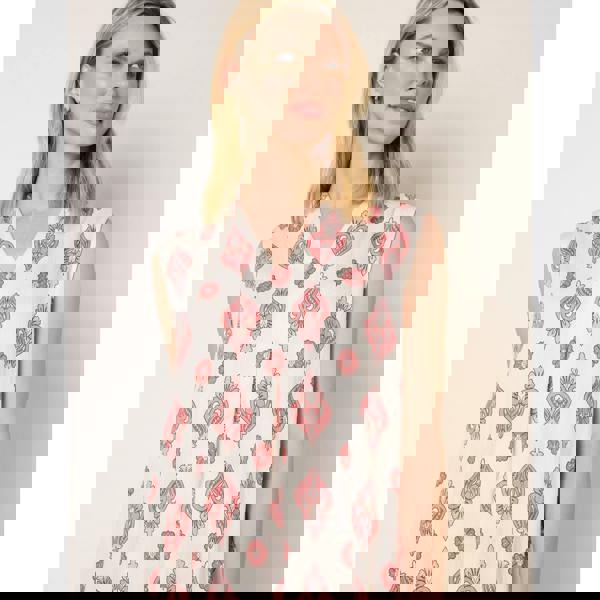 Blue Vanilla Floral Print A Line Dress