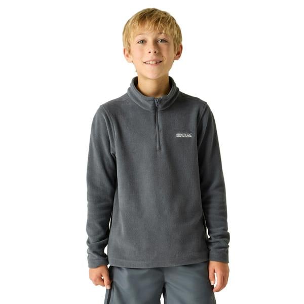 Regatta Great Outdoors Childrens/Kids Hot Shot II Half Zip Fleece Top - Dark Storm - 