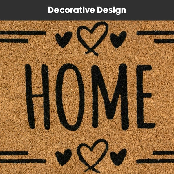 JVL Eco-Friendly Latex Backed Coir Entrance Doormat Runner, 40x120cm - Home Hearts