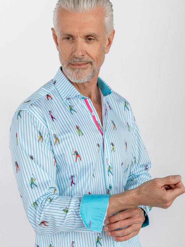 CL2619 STRIPE GOLFER - Claudio Lugli Shirts