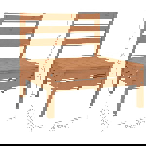 Berkfield 5 Piece Garden Lounge Set Solid Pinewood Honey Brown