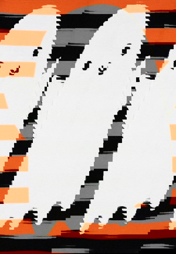 Organic Happy Ghost Applique Long Sleeved T-Shirt - Toby Tiger